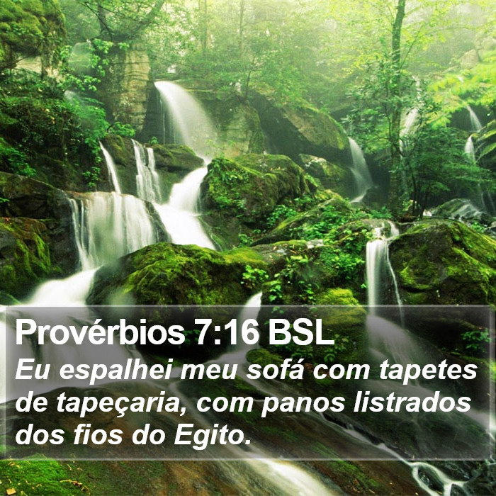 Provérbios 7:16 BSL Bible Study