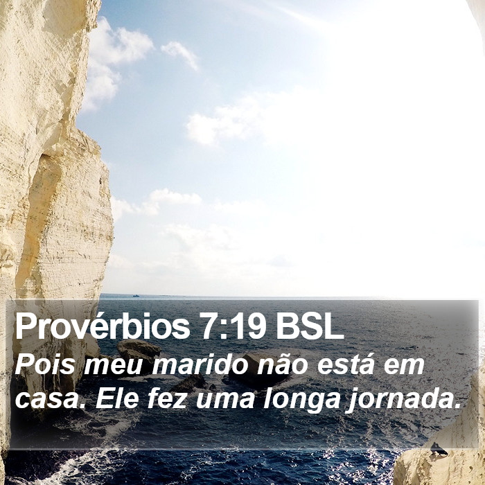 Provérbios 7:19 BSL Bible Study