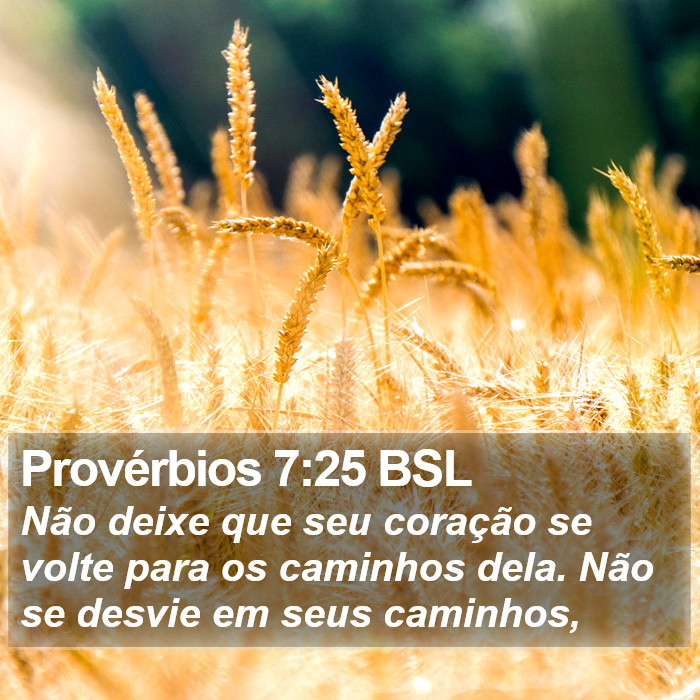 Provérbios 7:25 BSL Bible Study