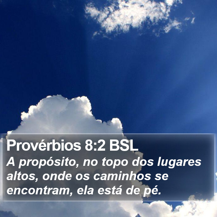 Provérbios 8:2 BSL Bible Study