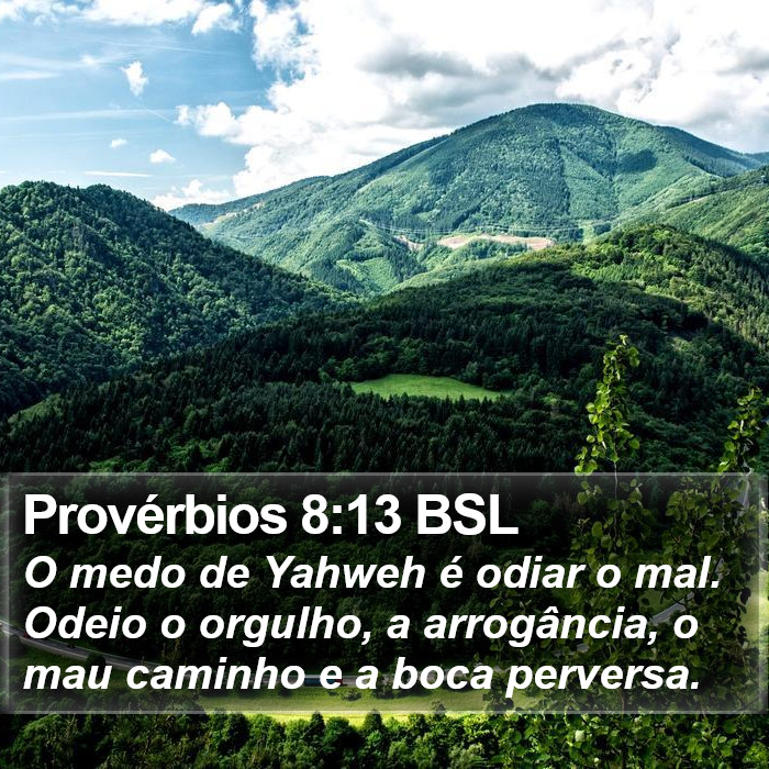 Provérbios 8:13 BSL Bible Study