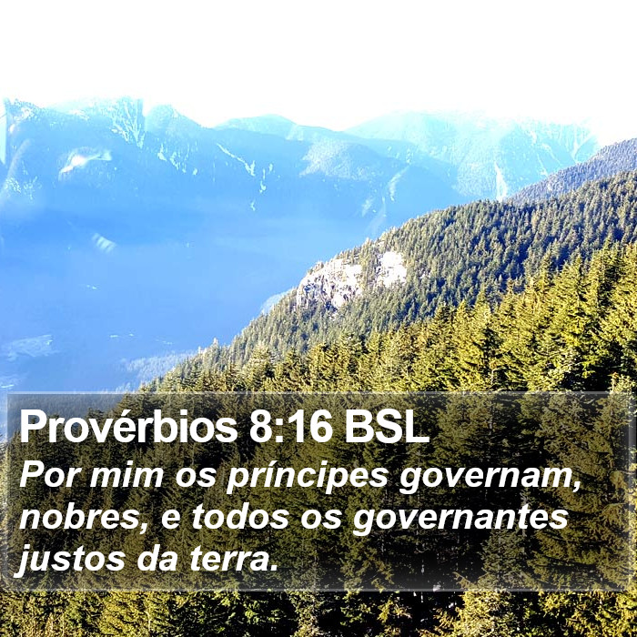 Provérbios 8:16 BSL Bible Study