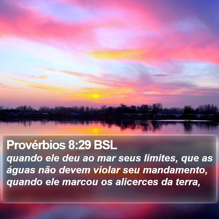 Provérbios 8:29 BSL Bible Study