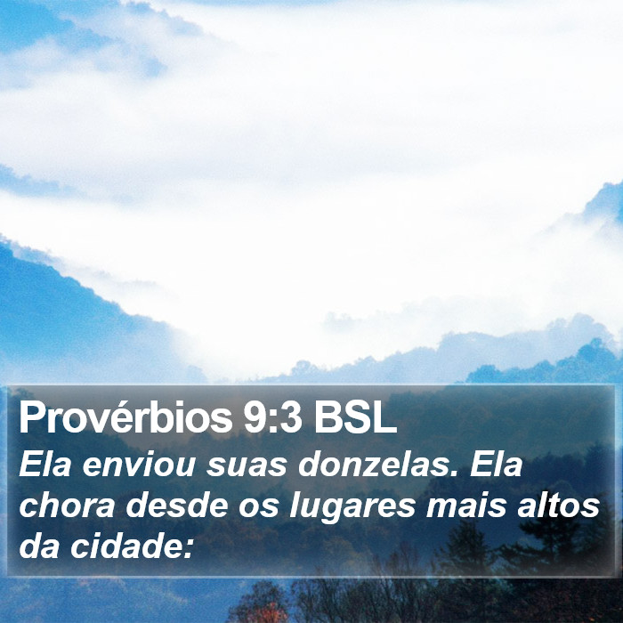 Provérbios 9:3 BSL Bible Study