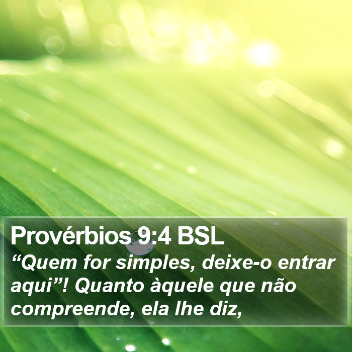 Provérbios 9:4 BSL Bible Study