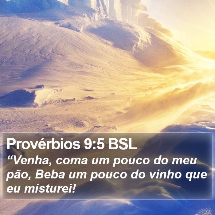 Provérbios 9:5 BSL Bible Study