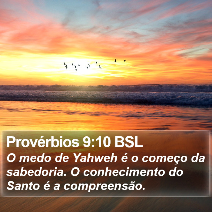 Provérbios 9:10 BSL Bible Study