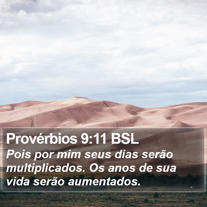 Provérbios 9:11 BSL Bible Study