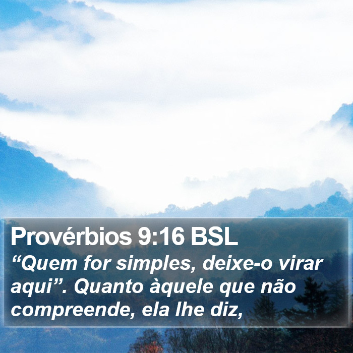 Provérbios 9:16 BSL Bible Study