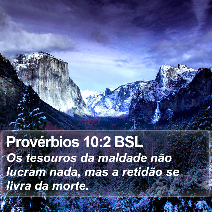 Provérbios 10:2 BSL Bible Study