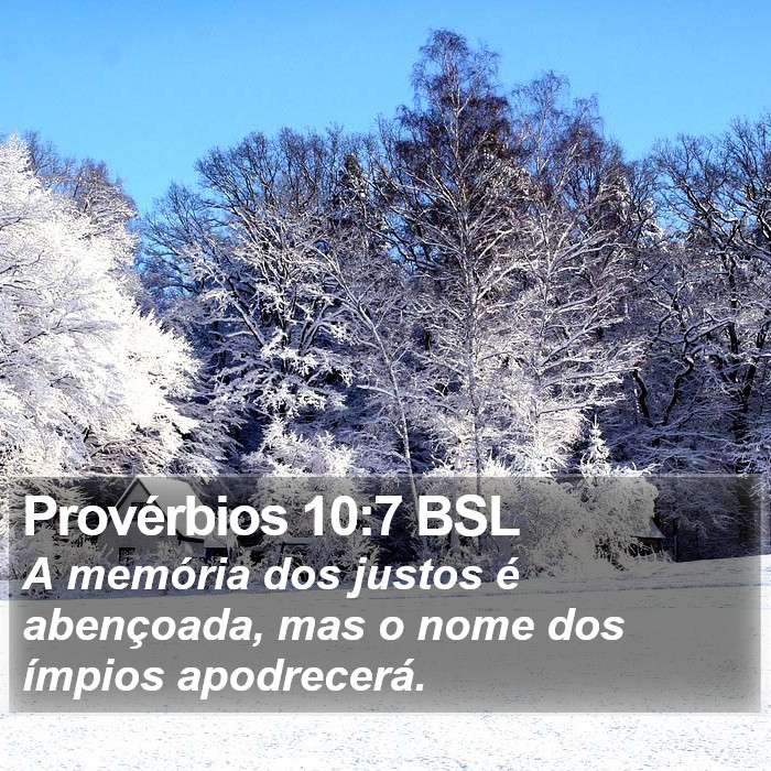 Provérbios 10:7 BSL Bible Study