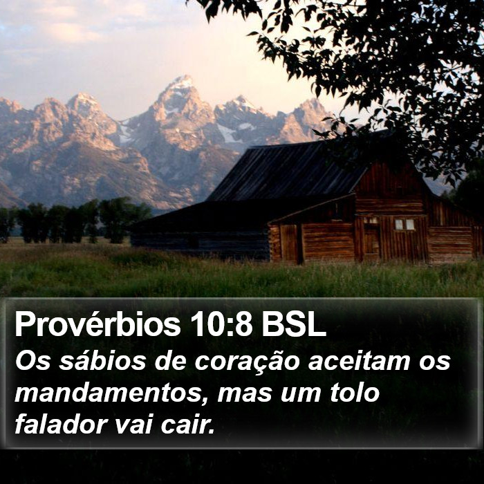 Provérbios 10:8 BSL Bible Study