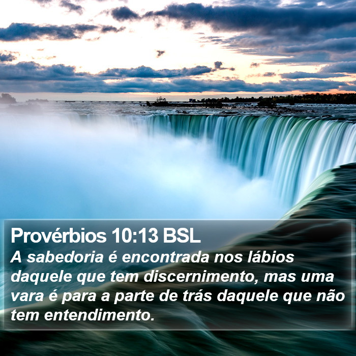 Provérbios 10:13 BSL Bible Study