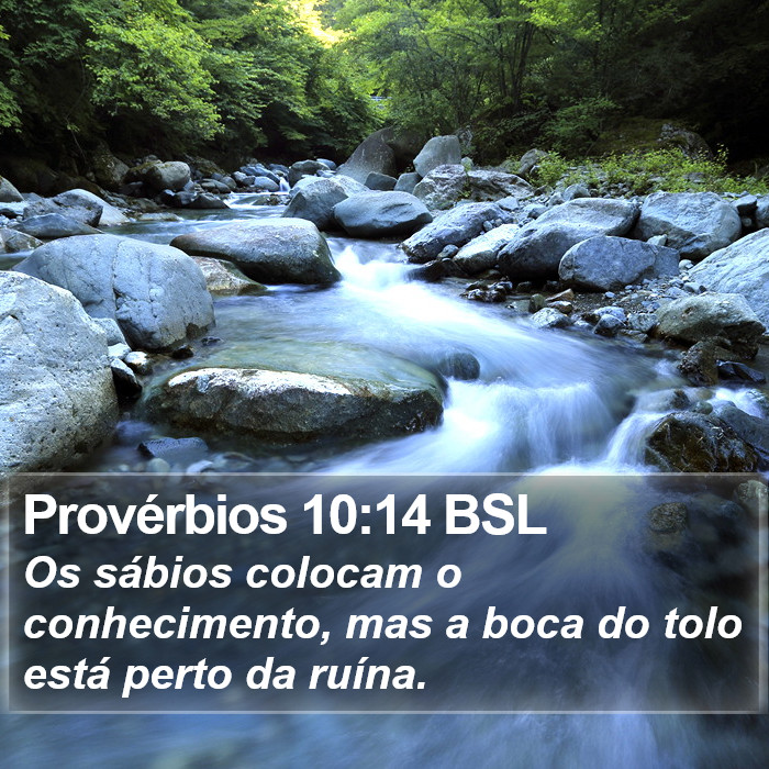 Provérbios 10:14 BSL Bible Study