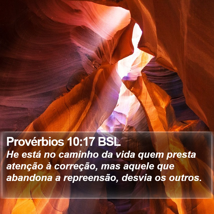 Provérbios 10:17 BSL Bible Study