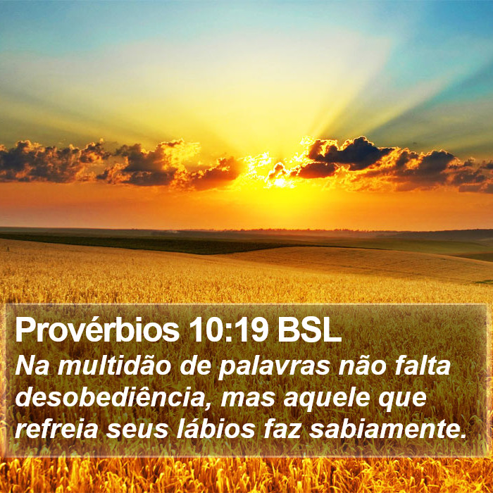 Provérbios 10:19 BSL Bible Study