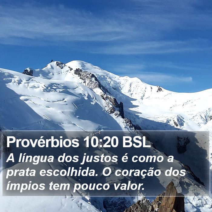 Provérbios 10:20 BSL Bible Study