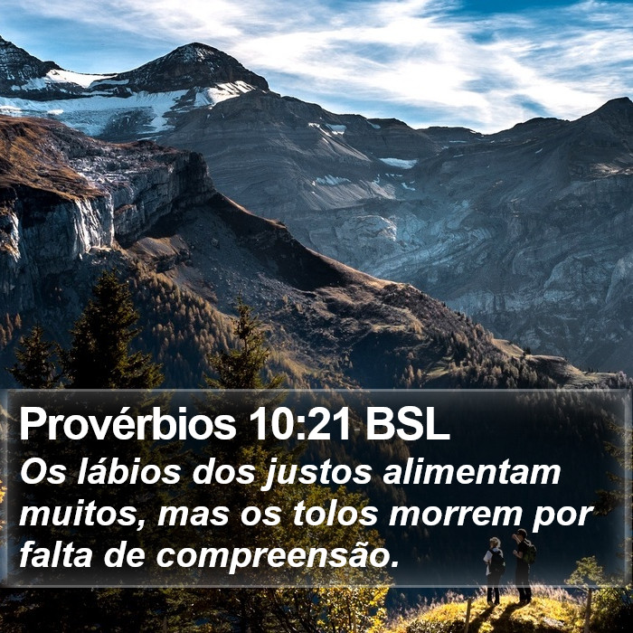 Provérbios 10:21 BSL Bible Study