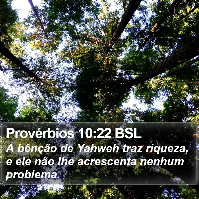 Provérbios 10:22 BSL Bible Study