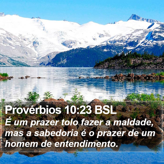 Provérbios 10:23 BSL Bible Study