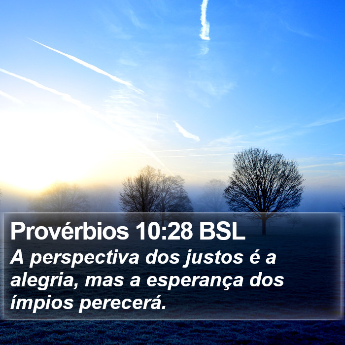 Provérbios 10:28 BSL Bible Study