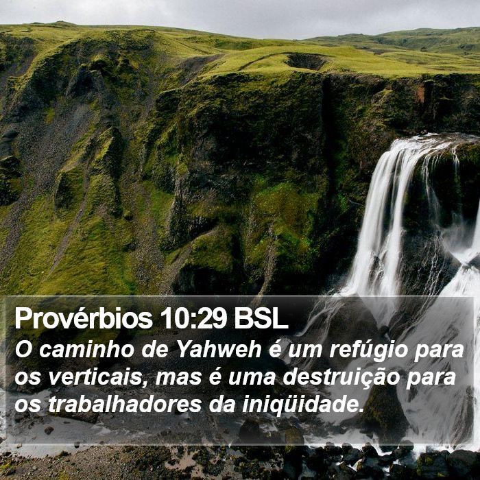 Provérbios 10:29 BSL Bible Study