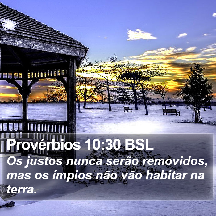 Provérbios 10:30 BSL Bible Study