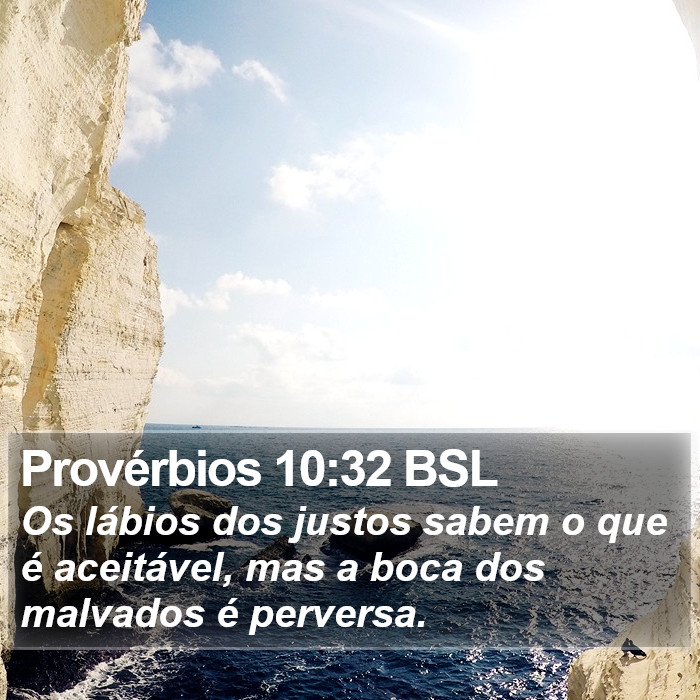 Provérbios 10:32 BSL Bible Study