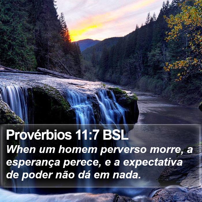 Provérbios 11:7 BSL Bible Study