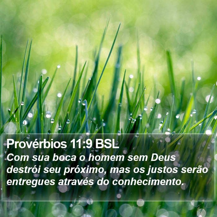 Provérbios 11:9 BSL Bible Study