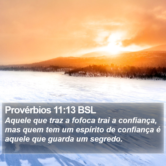 Provérbios 11:13 BSL Bible Study