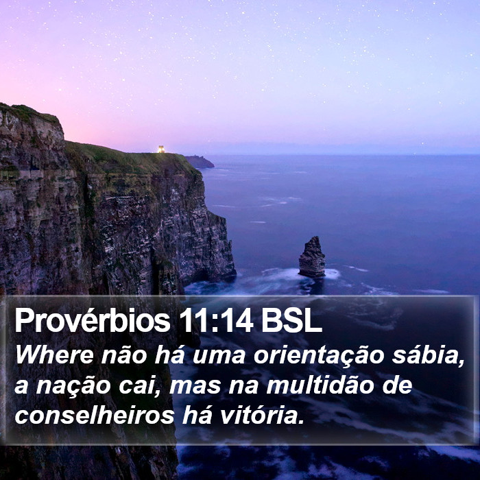 Provérbios 11:14 BSL Bible Study