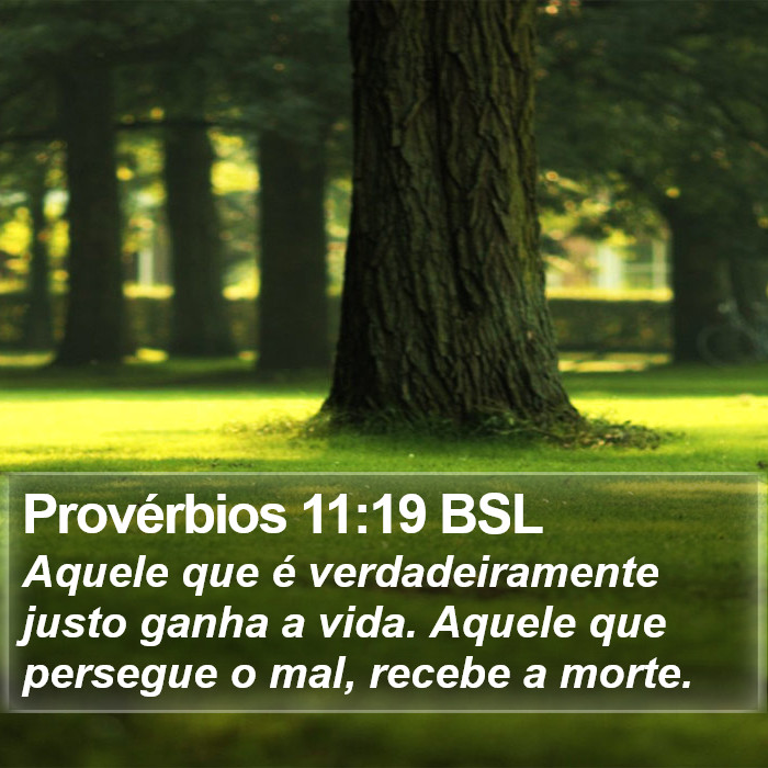 Provérbios 11:19 BSL Bible Study