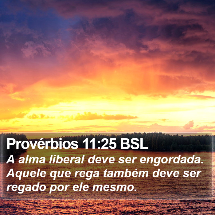 Provérbios 11:25 BSL Bible Study