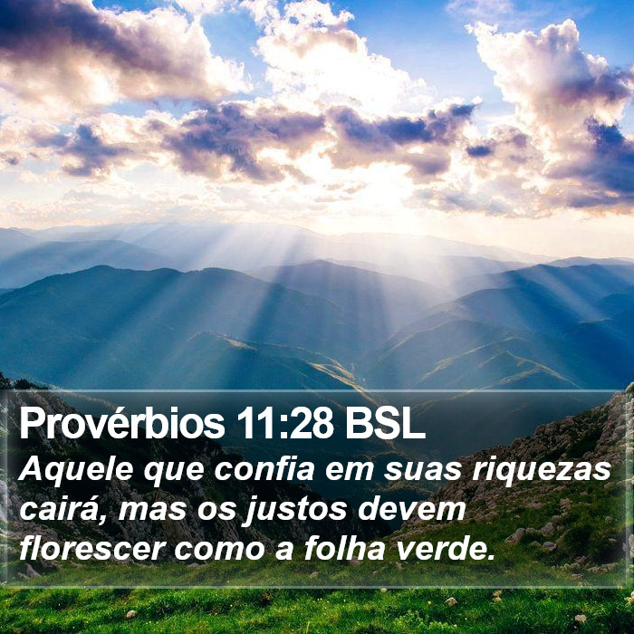 Provérbios 11:28 BSL Bible Study