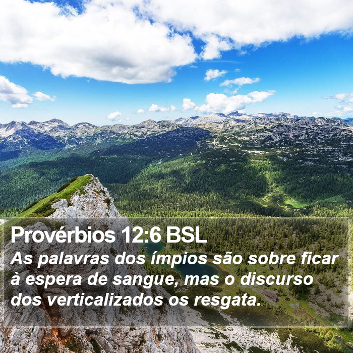 Provérbios 12:6 BSL Bible Study