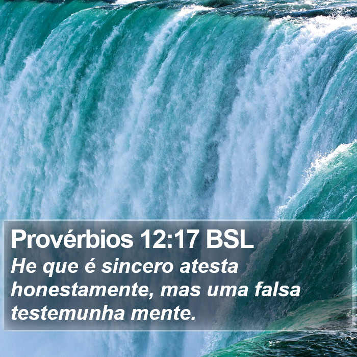 Provérbios 12:17 BSL Bible Study