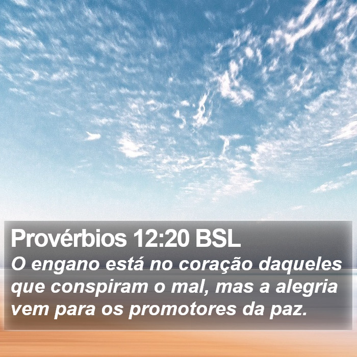 Provérbios 12:20 BSL Bible Study