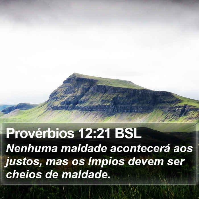 Provérbios 12:21 BSL Bible Study