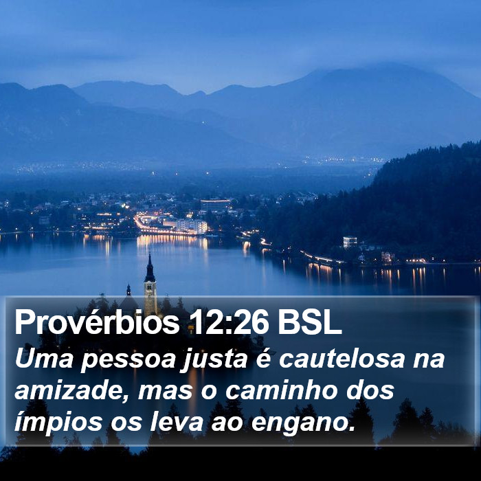 Provérbios 12:26 BSL Bible Study