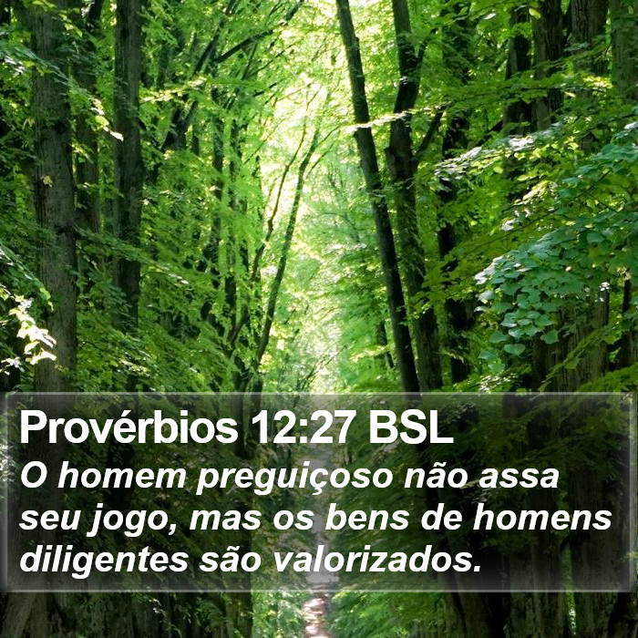 Provérbios 12:27 BSL Bible Study