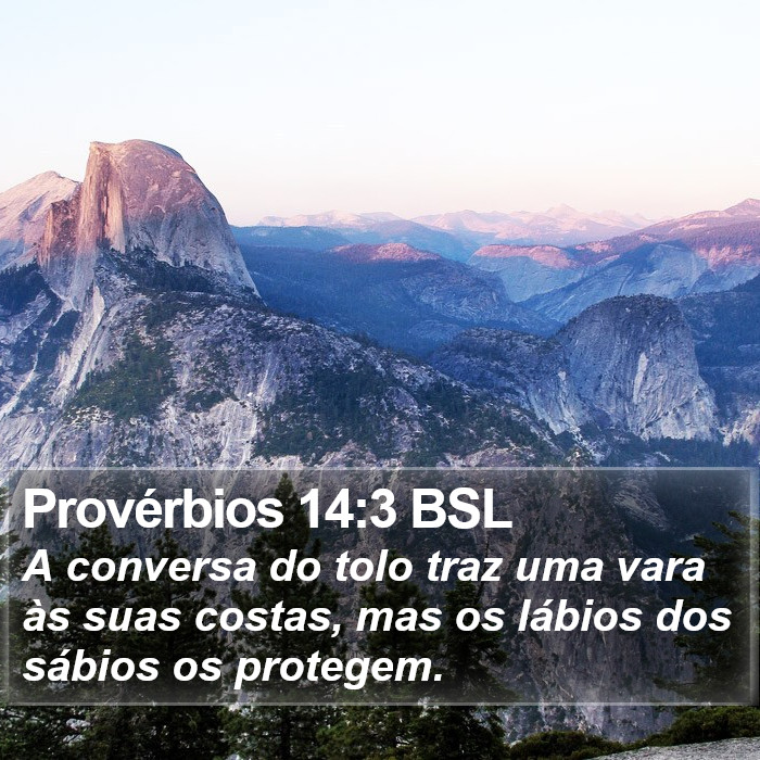 Provérbios 14:3 BSL Bible Study