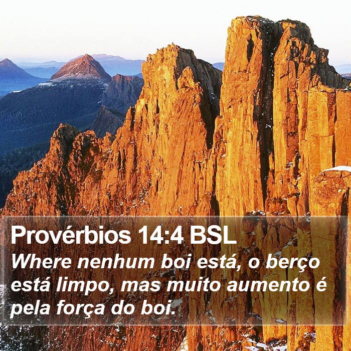 Provérbios 14:4 BSL Bible Study