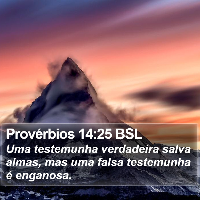 Provérbios 14:25 BSL Bible Study