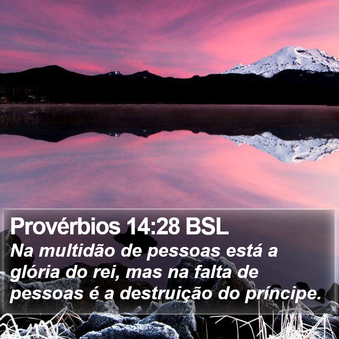 Provérbios 14:28 BSL Bible Study