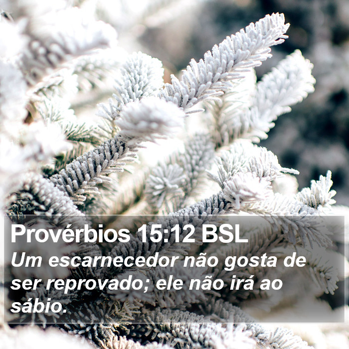 Provérbios 15:12 BSL Bible Study