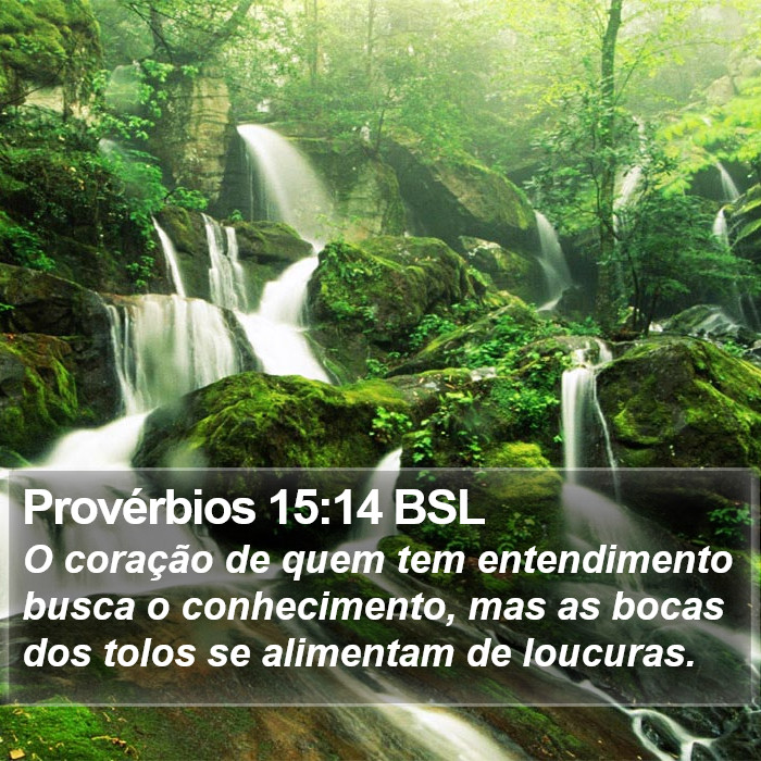 Provérbios 15:14 BSL Bible Study