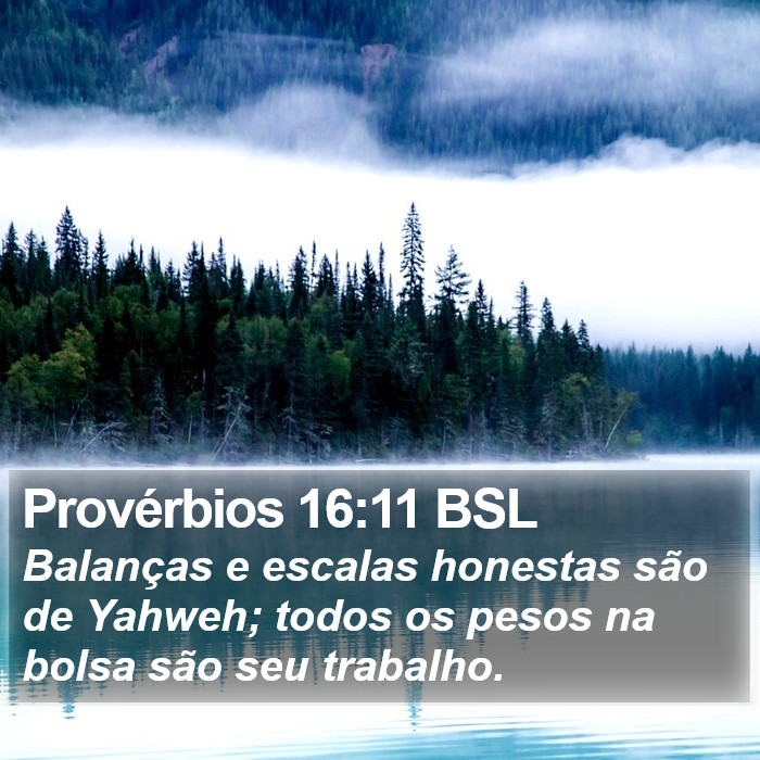 Provérbios 16:11 BSL Bible Study