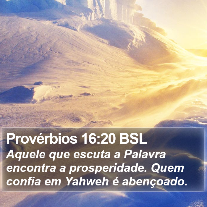 Provérbios 16:20 BSL Bible Study