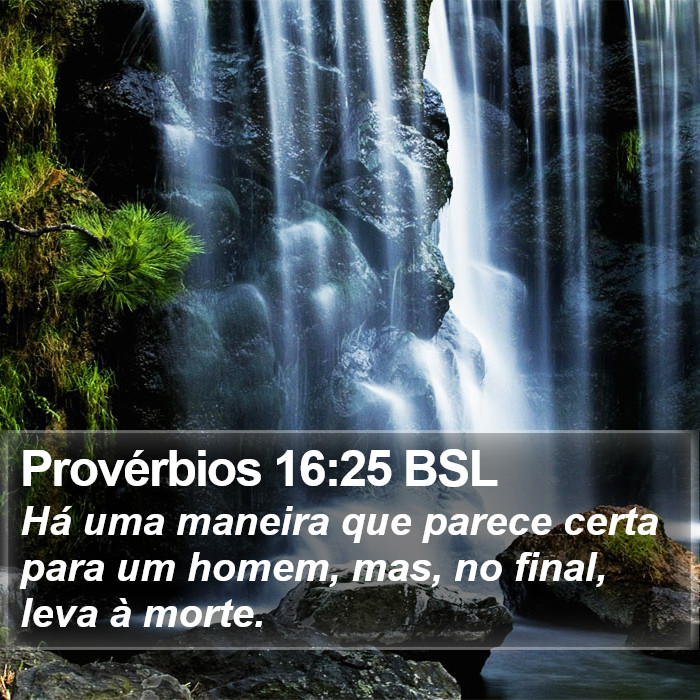 Provérbios 16:25 BSL Bible Study